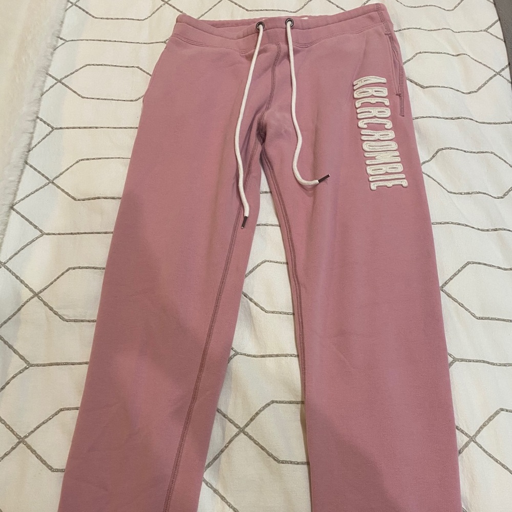 light pink abercrombie sweatpants